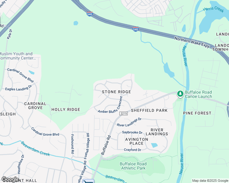 map of restaurants, bars, coffee shops, grocery stores, and more near 6201 Sparkling Brook Drive in Raleigh