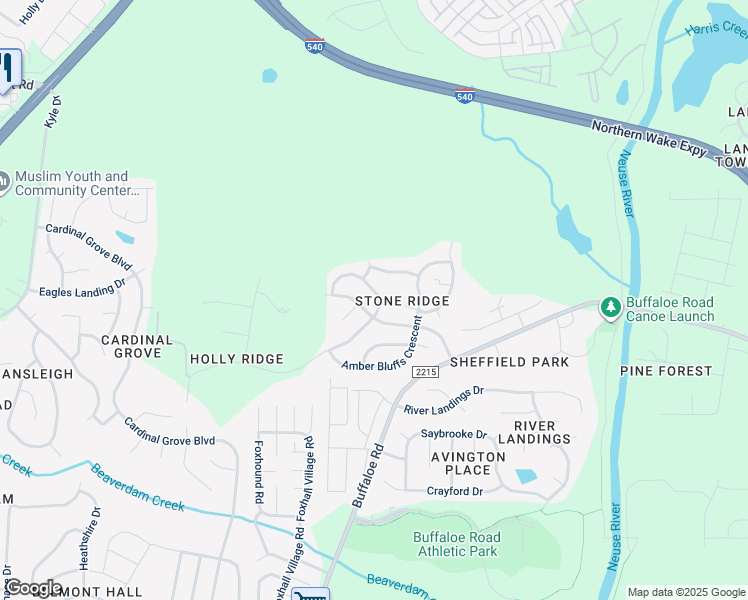 map of restaurants, bars, coffee shops, grocery stores, and more near 5213 Holly Ridge Farm Road in Raleigh