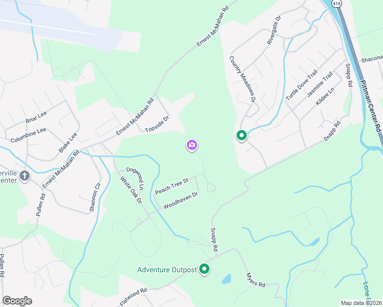 map of restaurants, bars, coffee shops, grocery stores, and more near 1419 Peach Tree Street in Sevierville