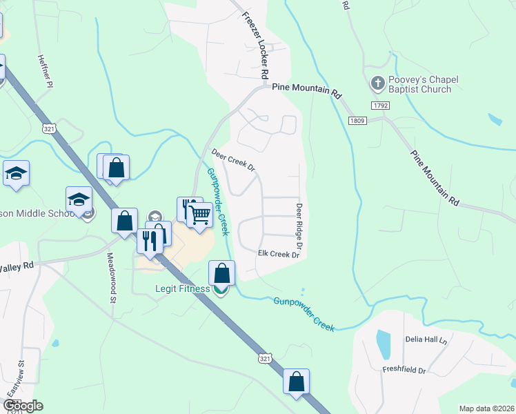 map of restaurants, bars, coffee shops, grocery stores, and more near 104 Doe Path Circle in Hudson