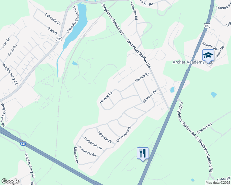 map of restaurants, bars, coffee shops, grocery stores, and more near 4509 Woodview Road in Louisville