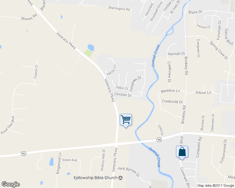 map of restaurants, bars, coffee shops, grocery stores, and more near 5447 Cloister Drive in Murfreesboro