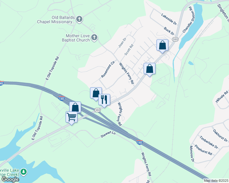 map of restaurants, bars, coffee shops, grocery stores, and more near 1837 Meadowland Lane in Louisville