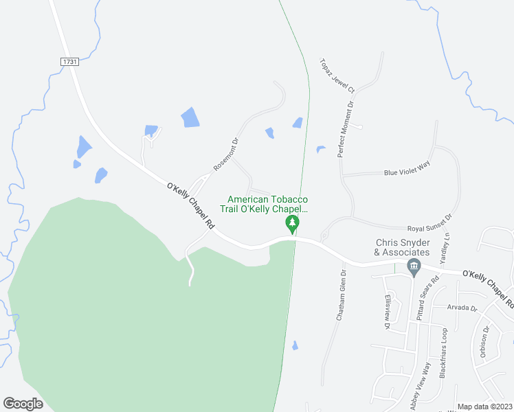 map of restaurants, bars, coffee shops, grocery stores, and more near 36 China Doll Court in Durham