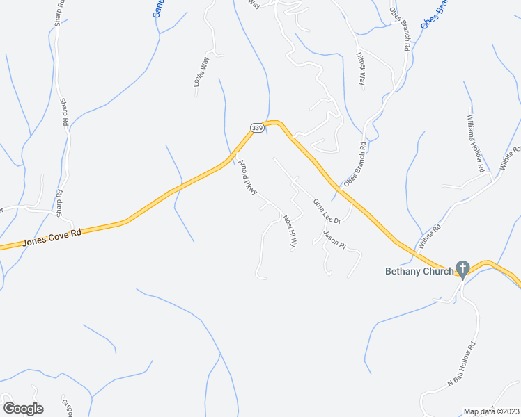 map of restaurants, bars, coffee shops, grocery stores, and more near 3342 Arnold Parkway in Sevierville