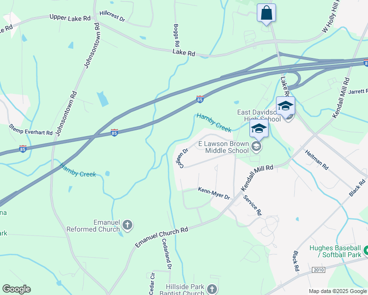 map of restaurants, bars, coffee shops, grocery stores, and more near 483 Colleen Drive in Thomasville