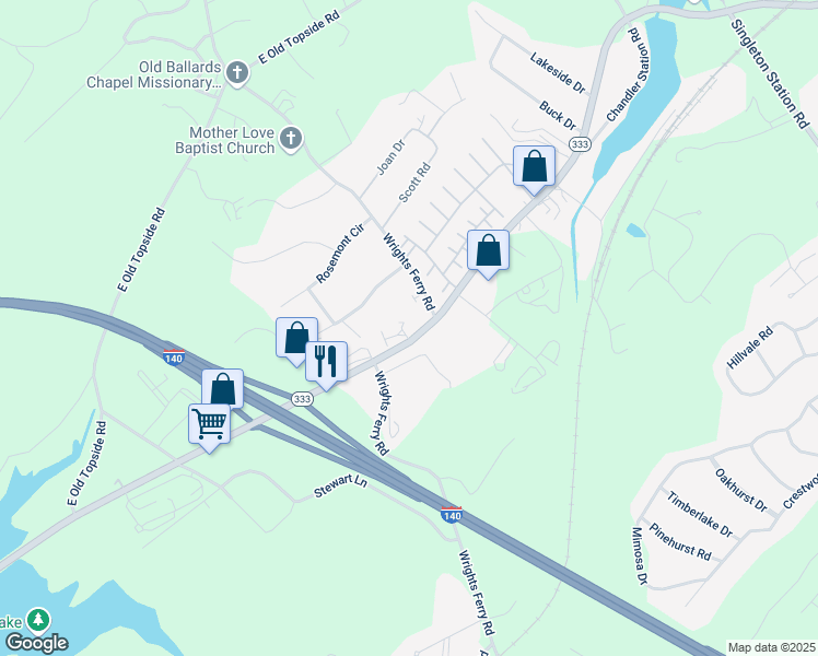map of restaurants, bars, coffee shops, grocery stores, and more near 3606 Kelly Circle in Louisville