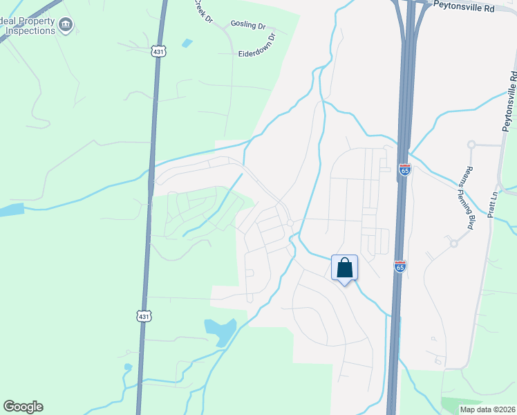 map of restaurants, bars, coffee shops, grocery stores, and more near 623 Streamside Lane in Franklin