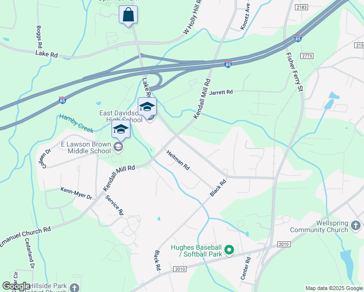 map of restaurants, bars, coffee shops, grocery stores, and more near 1550 Lake Road in Thomasville
