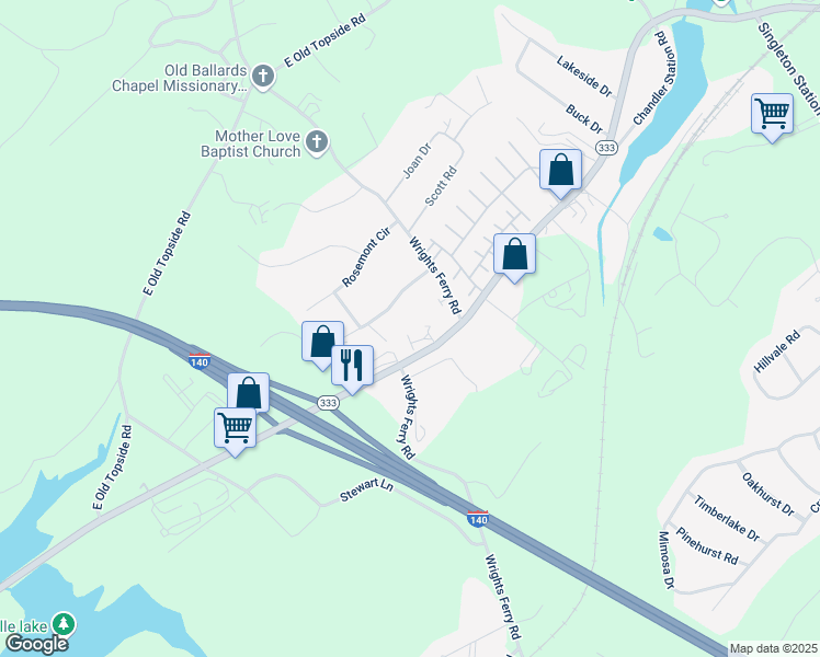 map of restaurants, bars, coffee shops, grocery stores, and more near 3606 Kelly Circle in Louisville