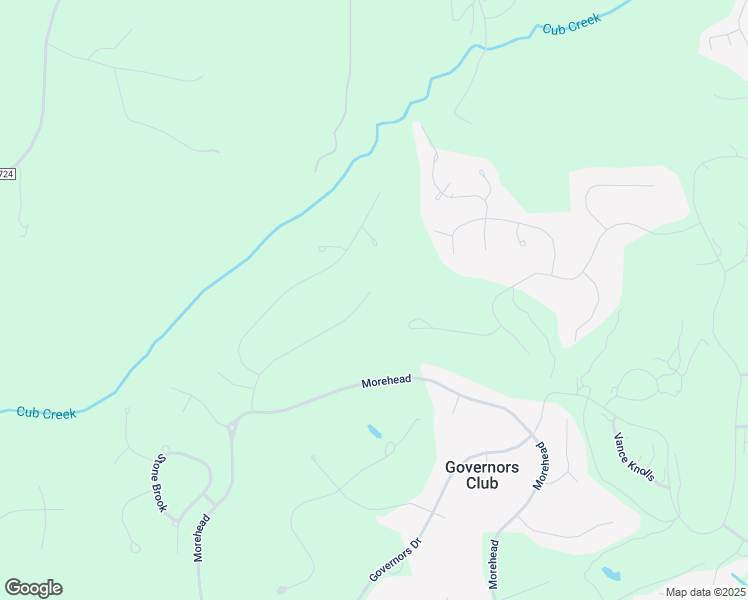 map of restaurants, bars, coffee shops, grocery stores, and more near 97624 Franklin Ridge in Chapel Hill