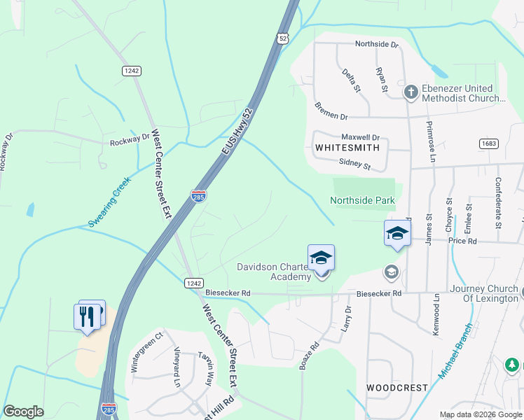 map of restaurants, bars, coffee shops, grocery stores, and more near 400 Biesecker Road in Lexington