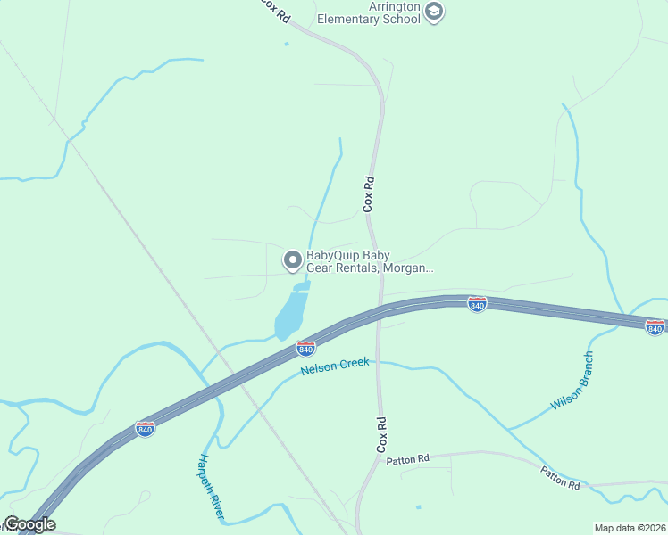 map of restaurants, bars, coffee shops, grocery stores, and more near in Arrington