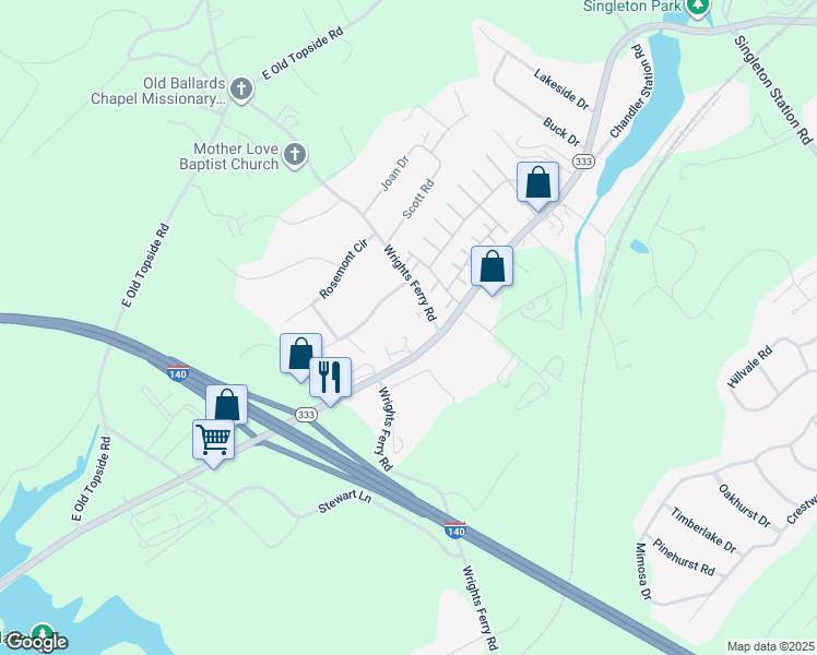 map of restaurants, bars, coffee shops, grocery stores, and more near 1811 Meadowland Lane in Louisville