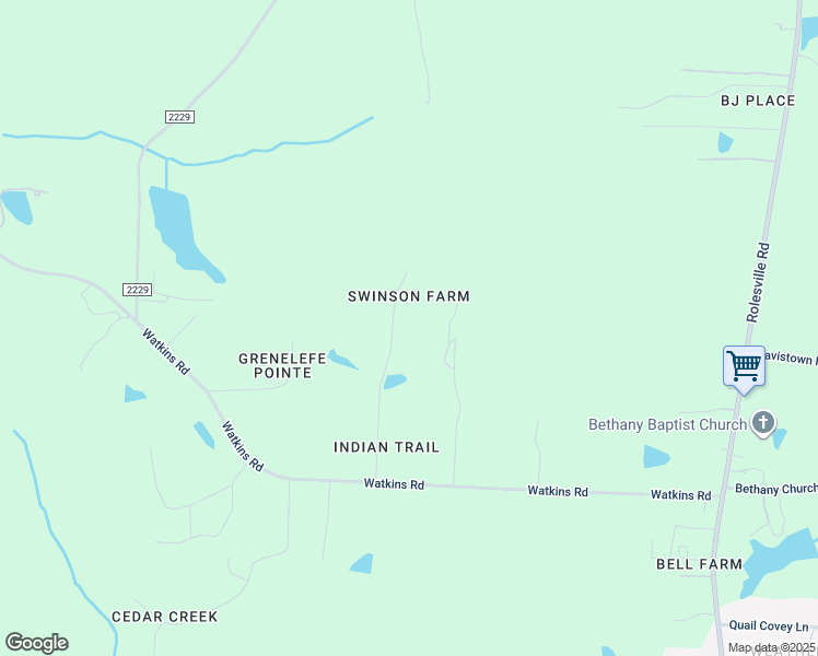 map of restaurants, bars, coffee shops, grocery stores, and more near 2352 Swinson Farm Road in Wendell