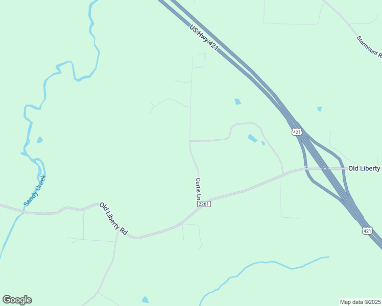 map of restaurants, bars, coffee shops, grocery stores, and more near Curtis Lane in Liberty