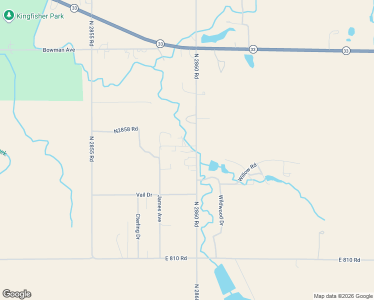 map of restaurants, bars, coffee shops, grocery stores, and more near 22504 North 2860 Road in Kingfisher