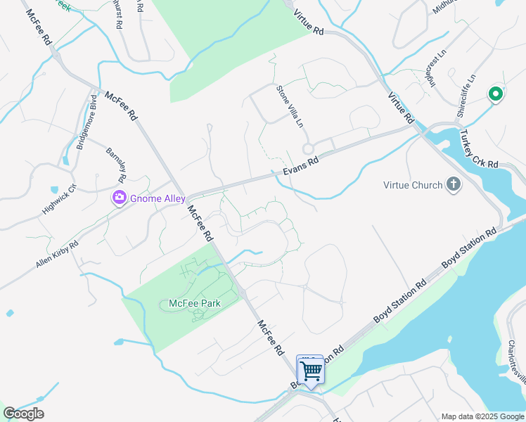 map of restaurants, bars, coffee shops, grocery stores, and more near 12632 Evans Road in Farragut