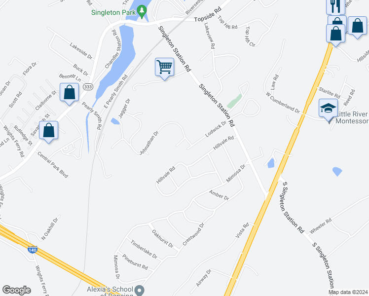 map of restaurants, bars, coffee shops, grocery stores, and more near 1354 Lodwick Drive in Louisville