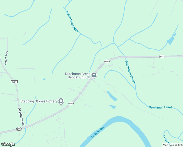 map of restaurants, bars, coffee shops, grocery stores, and more near 5662 North Carolina 801 in Mocksville