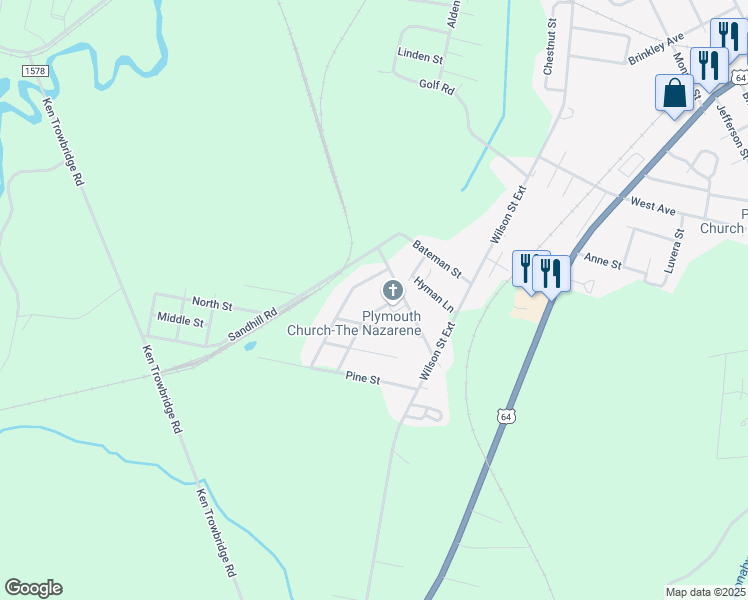 map of restaurants, bars, coffee shops, grocery stores, and more near 107 Oakford Avenue in Plymouth