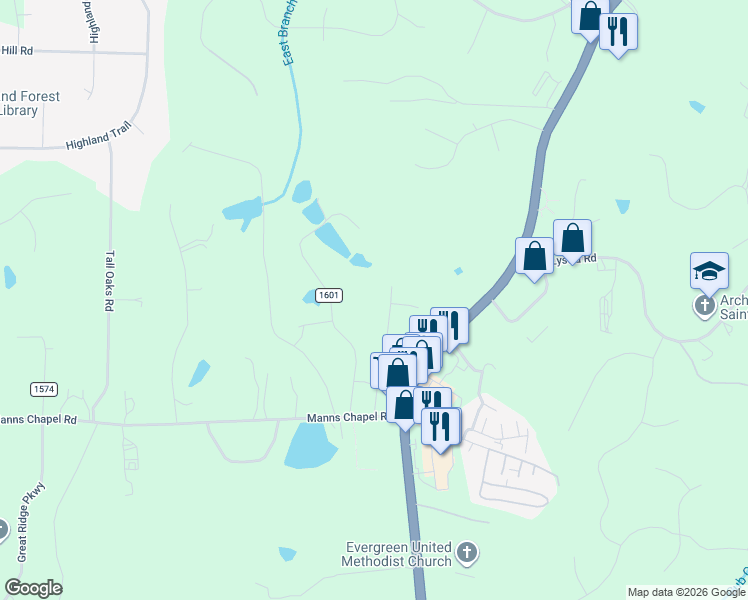 map of restaurants, bars, coffee shops, grocery stores, and more near 243 Cedar Terrace Road in Chapel Hill