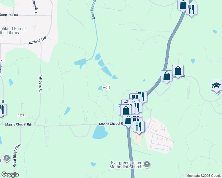 map of restaurants, bars, coffee shops, grocery stores, and more near 200 Cedar Lake Road in Chapel Hill