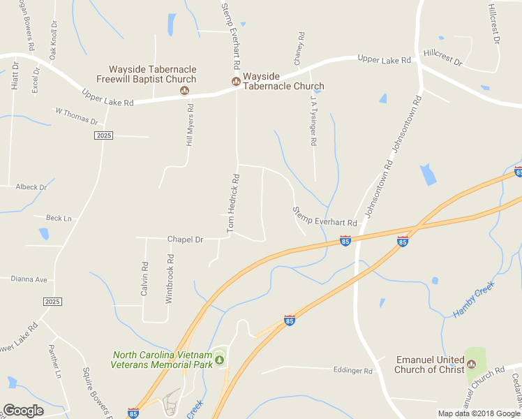 map of restaurants, bars, coffee shops, grocery stores, and more near Harrison Hedrick Road in Thomasville