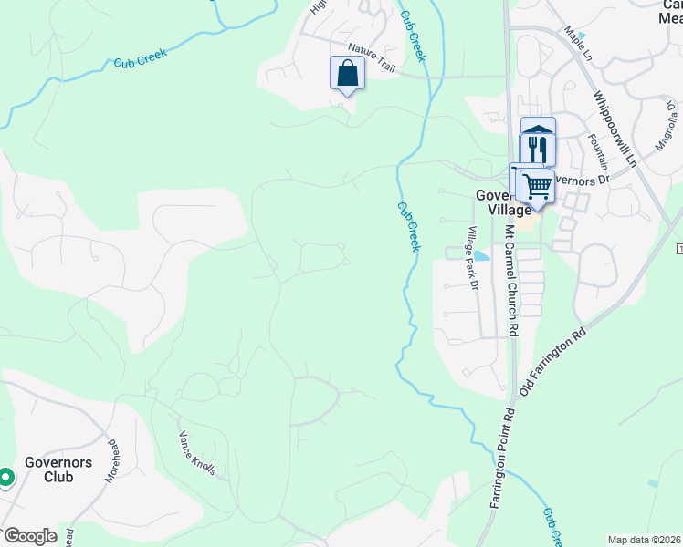 map of restaurants, bars, coffee shops, grocery stores, and more near 60114 Davie in Chapel Hill