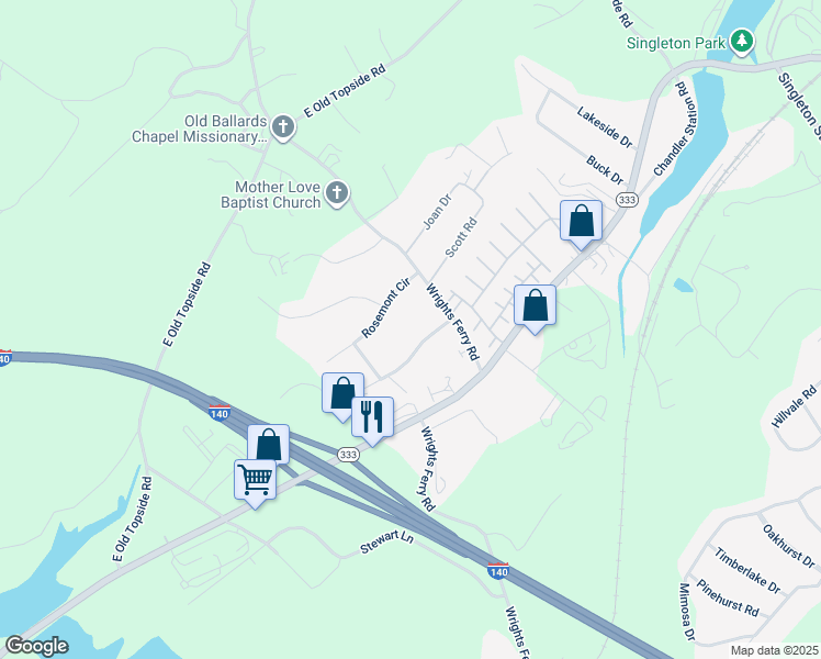 map of restaurants, bars, coffee shops, grocery stores, and more near 1822 Meadowland Lane in Louisville