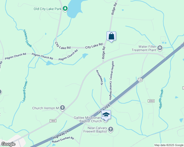map of restaurants, bars, coffee shops, grocery stores, and more near 2362 Greensboro Street Extension in Lexington