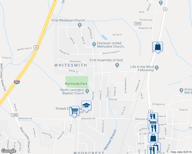 map of restaurants, bars, coffee shops, grocery stores, and more near 226 Mize Road in Lexington