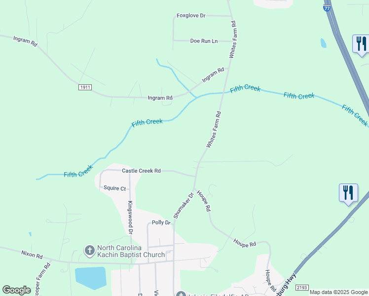 map of restaurants, bars, coffee shops, grocery stores, and more near in Statesville