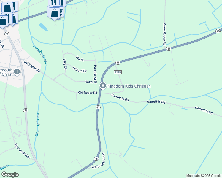 map of restaurants, bars, coffee shops, grocery stores, and more near 35 Old Roper Rd in Plymouth
