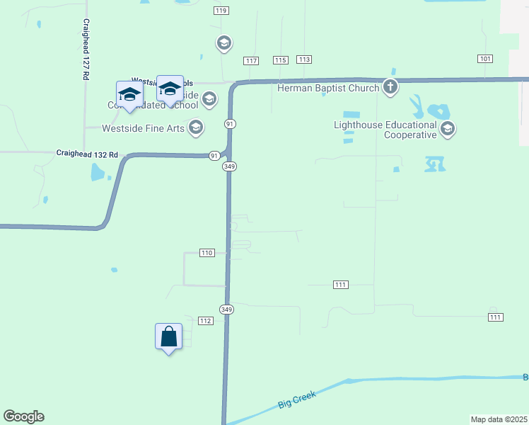 map of restaurants, bars, coffee shops, grocery stores, and more near 4178 Arkansas 349 in Jonesboro