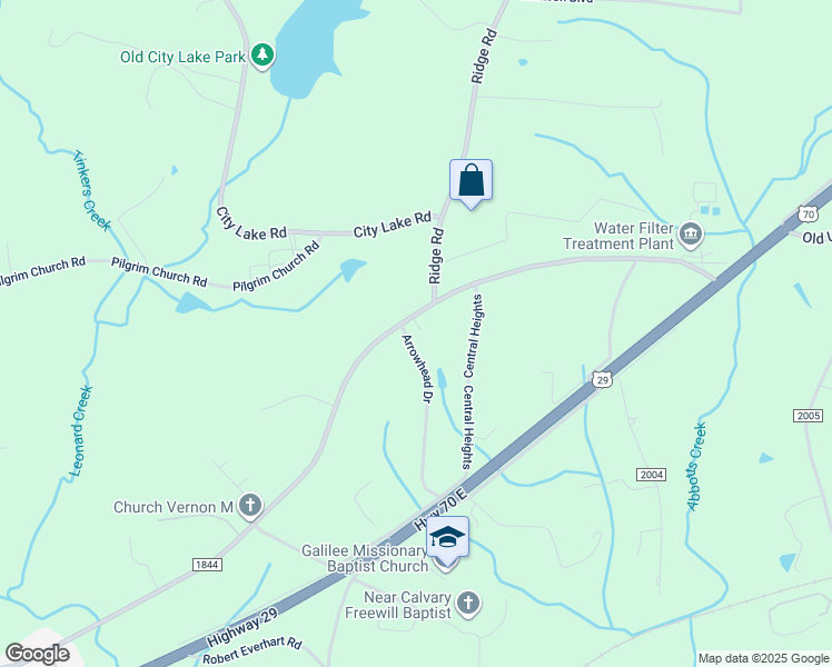map of restaurants, bars, coffee shops, grocery stores, and more near 2362 Greensboro Street Extension in Lexington