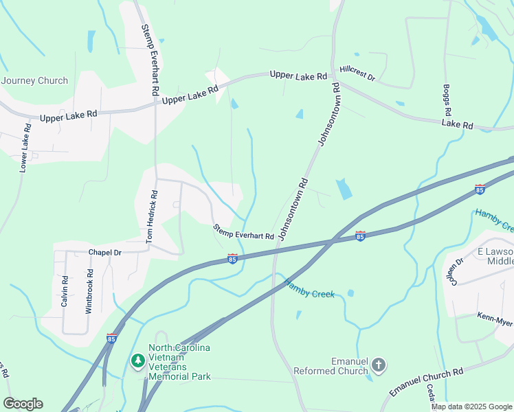 map of restaurants, bars, coffee shops, grocery stores, and more near Ja Tysinger Road in Thomasville