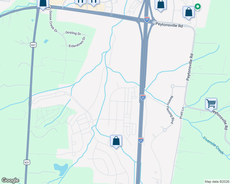 map of restaurants, bars, coffee shops, grocery stores, and more near 3013 Fernshaw Lane in Franklin