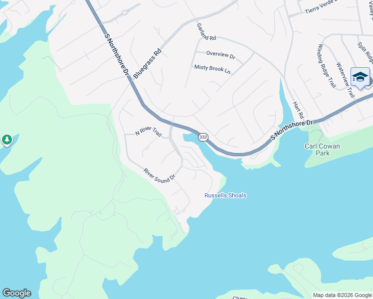 map of restaurants, bars, coffee shops, grocery stores, and more near 2105 Cottage Row Lane in Knoxville
