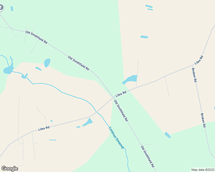 map of restaurants, bars, coffee shops, grocery stores, and more near 7265 Old Smithfield Road in Bailey