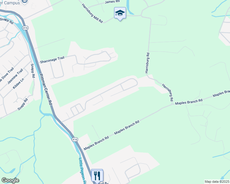 map of restaurants, bars, coffee shops, grocery stores, and more near 2318 Murphys Chapel Drive in Sevierville