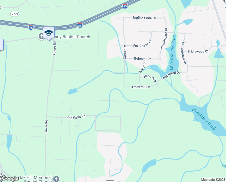 map of restaurants, bars, coffee shops, grocery stores, and more near 7443 Trotters Run in Trinity