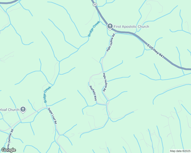map of restaurants, bars, coffee shops, grocery stores, and more near 215 Rayfield Way in Sevierville