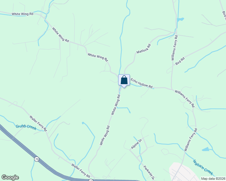 map of restaurants, bars, coffee shops, grocery stores, and more near 3099 White Wing Road in Lenoir City