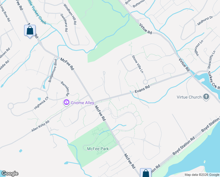 map of restaurants, bars, coffee shops, grocery stores, and more near 12633 Evans Road in Knoxville