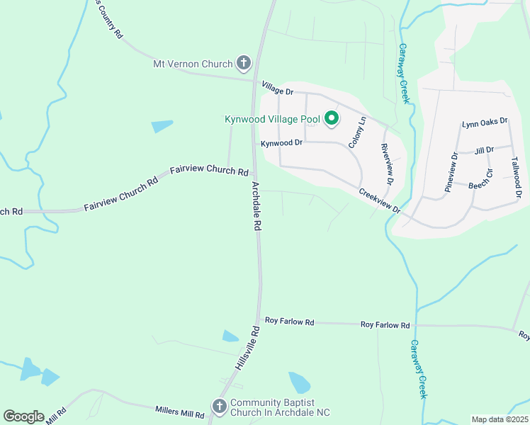 map of restaurants, bars, coffee shops, grocery stores, and more near 9388 Archdale Road in Trinity