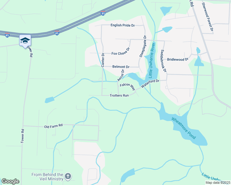 map of restaurants, bars, coffee shops, grocery stores, and more near 3485 Ascot Drive in Trinity