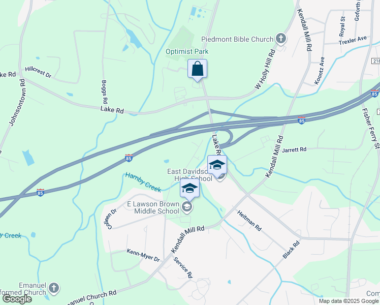 map of restaurants, bars, coffee shops, grocery stores, and more near 809 Old Emanuel Church Road in Thomasville