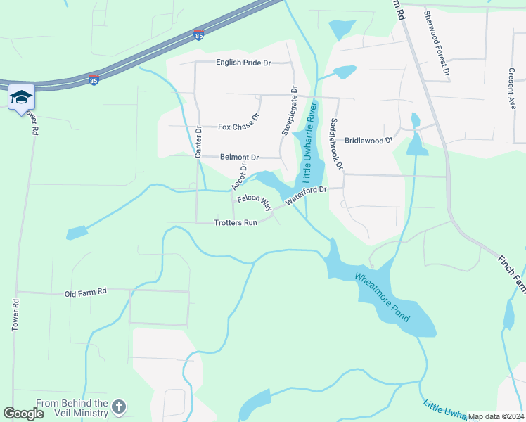 map of restaurants, bars, coffee shops, grocery stores, and more near 7125 Falcon Way in Trinity