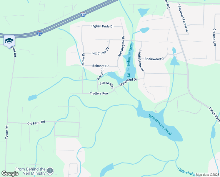 map of restaurants, bars, coffee shops, grocery stores, and more near 7125 Falcon Way in Trinity